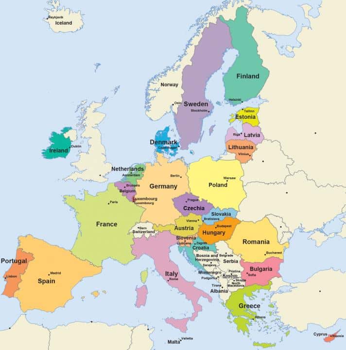 European-Countries map